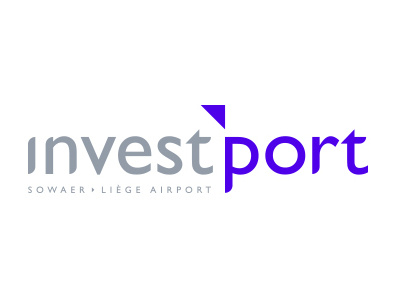 Investport airport brand branding identity investport liege logo logodesign mark sowaer