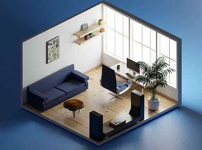 Chill Room 3d blender chill interior design model 3d relax