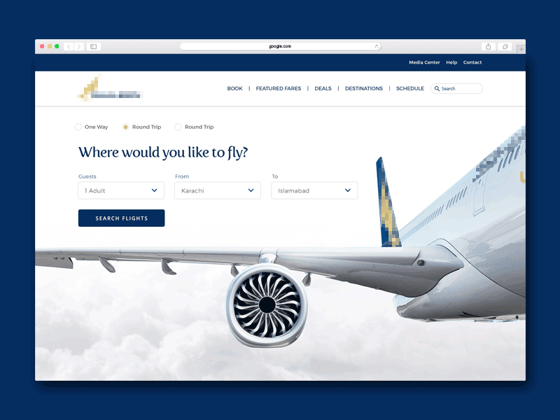 Airline Homepage clean minimalistic simple ui ui ux user experience user interface visual design web