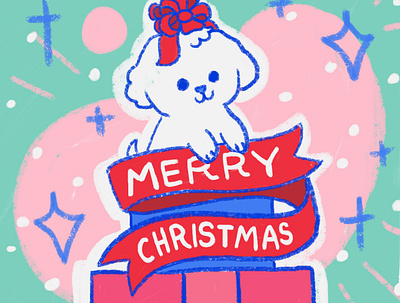 Merry Trippmas digital illustration dog illustration holiday illustration illustration