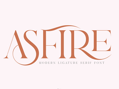 Asfire – Elegant Ligature Serif Font branding design graphic design logo social type typeface typogaphy