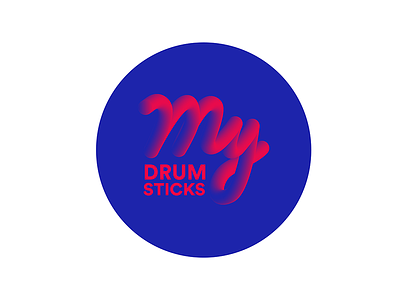 My Drum Sticks brush classic color cymbal drum icon logo mallets music personal projects sticks