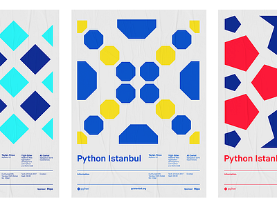 Python Istanbul 🐍 Poster Series geometric istanbul poster python software