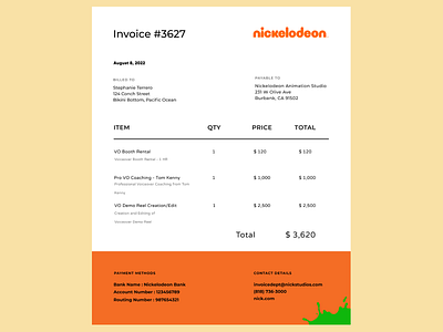 Daily UI 046 | Invoice animation branding daily ui dailyui design graphic design nick nickelodeon ui