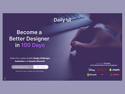 Daily UI 100 | Redesign Daily UI Landing Page - A Closer Look