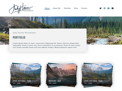 Andy Holmes Photography - Portfolio photographer photography photography portfolio portfolio sketch ui ux website website design