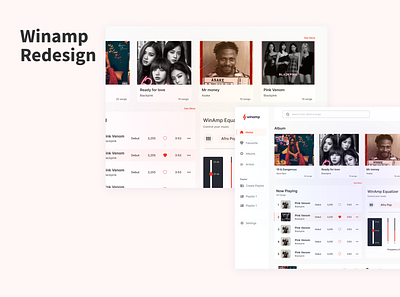 WinAmp redesign branding design ui ux web