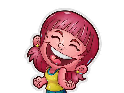 Happy girl design illustration vector