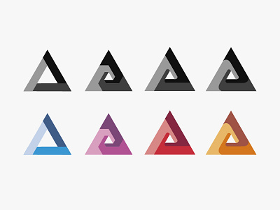 Triangular Logo Process color color scheme logo logo process process simple triangle vortex
