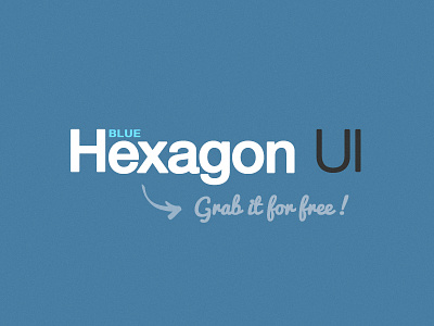 Hexagon BLUE - Free UI Kit blue free freebie geometry hexagon kit ui
