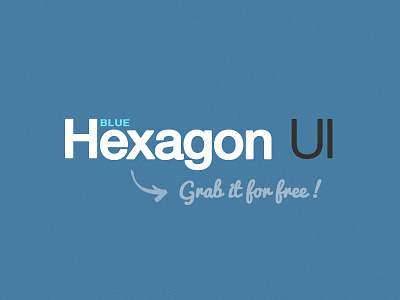 Hexagon BLUE - Free UI Kit
