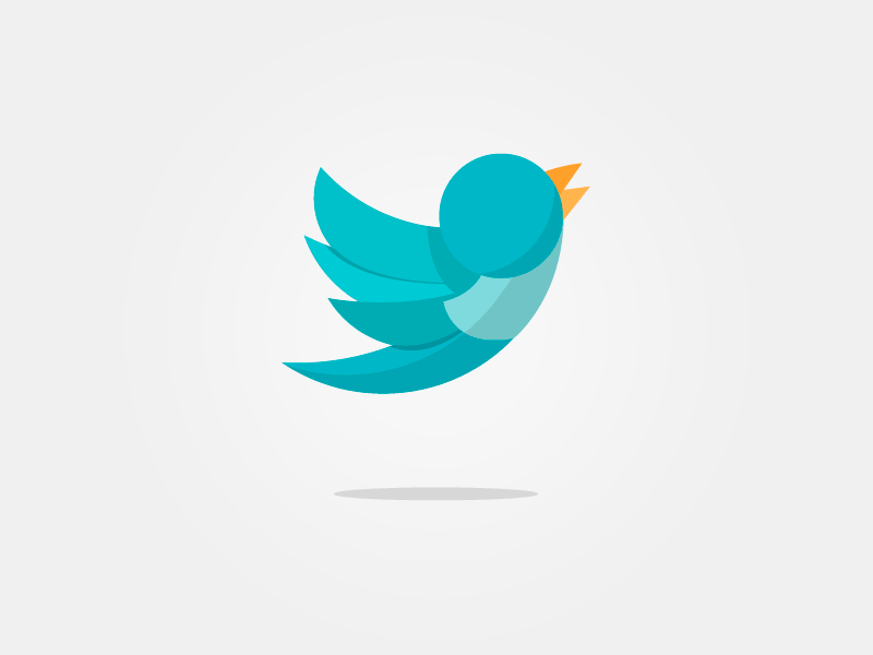 [GIF] Twitter Bird animated bird blue gif illustration simple tweet twitter