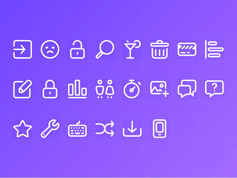 Icon Set - Preview by Eric BARBEAU on Dribbble