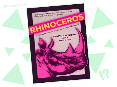 Rhinoceros Poster Design adobe photoshop art direction design graphic design magenta marketing photoshop poster poster design print