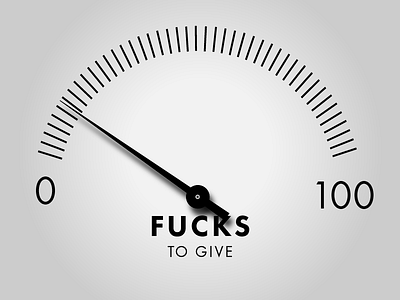 Fucks To Give analog fucks gauge meter motivation