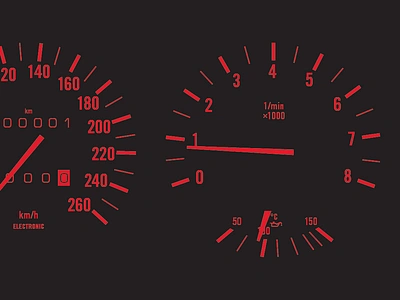 Clocks bmw clocks e30 gages gauges instrument cluster m3 red tach tachometer typography