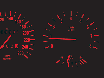 Clocks bmw clocks e30 gages gauges instrument cluster m3 red tach tachometer typography