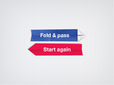 Fold & Pass buttons interface iphone paper