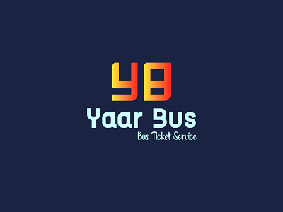 YB letter mark logo yaar bus ticket service|| gradient logo 2021