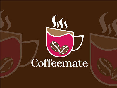 Coffee cup vector modern logo design template vector coffee shop