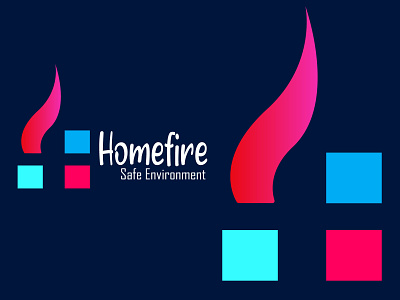 House fire trending summer logo and icon design home and fire