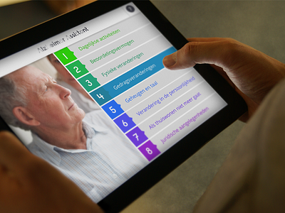 Alzheimer App alzheimer app assistent colorfull icons ipad menu