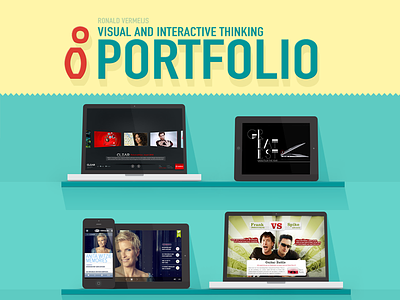Portfolio color illustration interface personal portfolio ui
