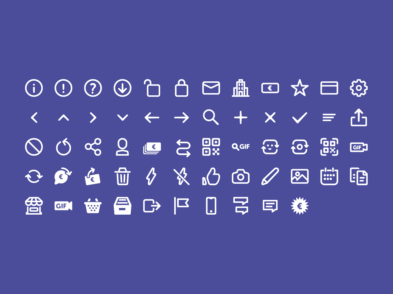 Tikkie - icons branding flat graphic design icon icons iconset illustration lines vector