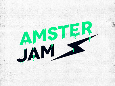 Amsterjam custom drip logo proposal type