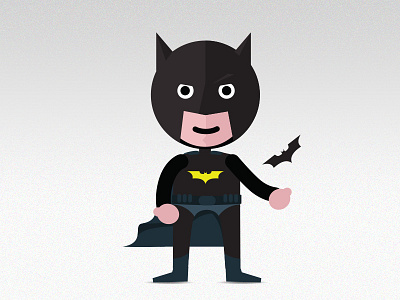 Le flat Bat batman bdag character dark flat illustration knight