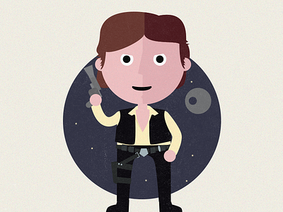 Han Solo gunslinger hansolo illustration sideproject starwars