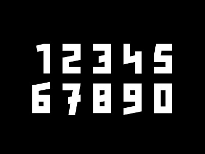 Numerals custom font lettering sans type typography wip