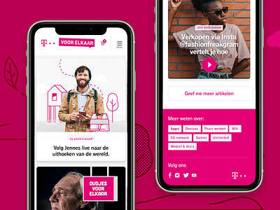 ✨ T-Mobile blog - Pitch | home blog contentmarketing design illustration journalism layout pitch ui