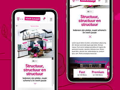 ✨ T-Mobile blog - Pitch | quiz thingy contentmarketing design illustration journalism layout tinder ui