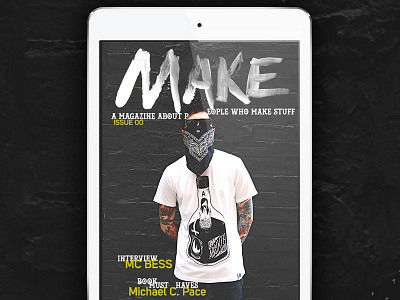 Make Magazine cover grunge handmade ipad letters logo magazine make tablet