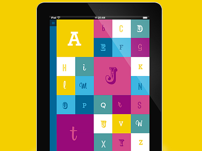 Picture your ABC app concept education kids playful typography