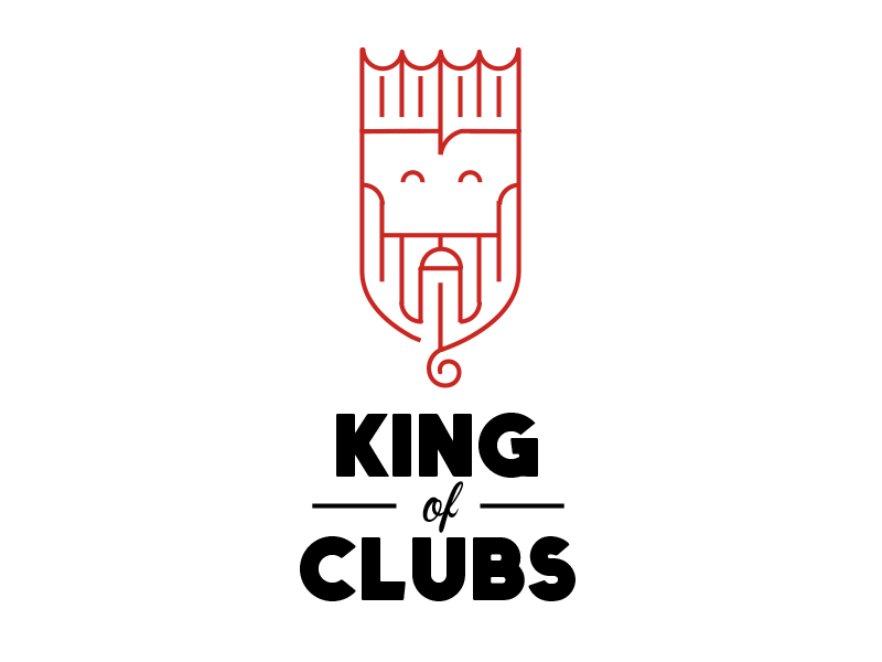 King of clubs clubs illustration king lettering logo wip