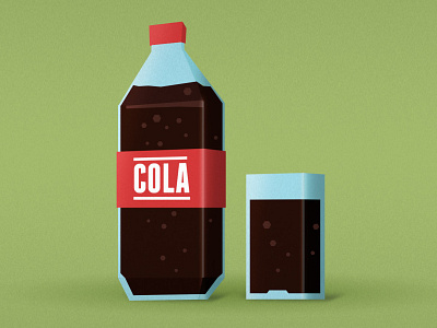 Have a coke bubbles coke drink glass illustration