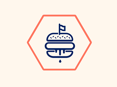 Burger logo burger burgers dripping icon juicy lines logo