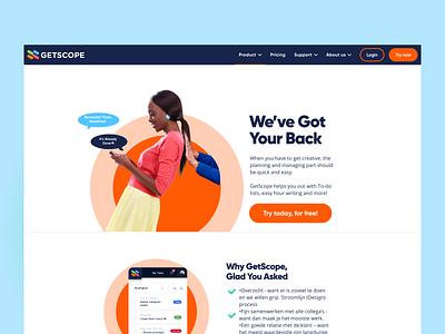 GetScope - marketing site branding design type
