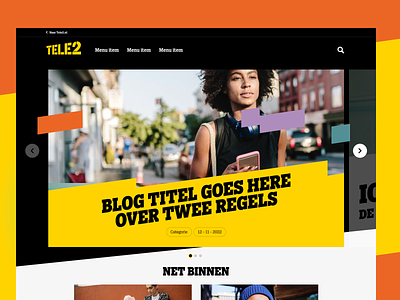 Tele2 Blog branding design layout