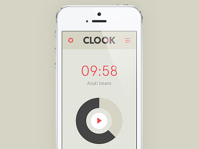 Clook app app branding clock color cook cooking logo ui