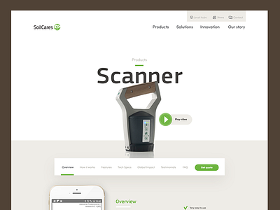 Product page clean innovation layout minimal product typography