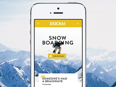 Start Up App app boarding concept highlight layout snowboarding type