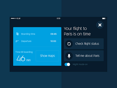 Nightmode - Car assist to the airport airplane airport app car mode carplay dashboard ios mobile nightmode travel