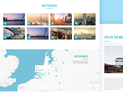 Lean & Green - Homepage Detail View clean event grid hotspots layout map minimal timeline tooltip typography video