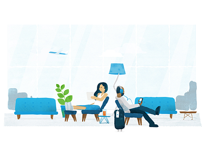 Airport Lounge Illustration