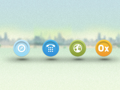 Floating Icons buttons colors float icons round