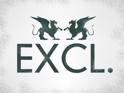 Excl Logo exclusive lion logo type typography vintage