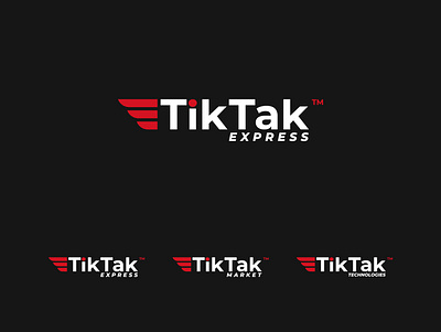 TikTak Express Logo branding design graphic design icon logo minimal typography vector web
